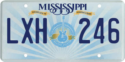 MS license plate LXH246
