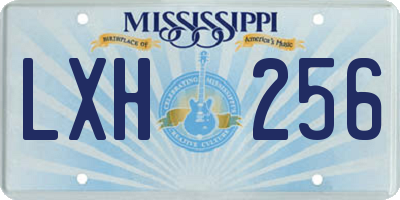 MS license plate LXH256