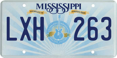 MS license plate LXH263