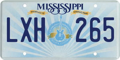MS license plate LXH265