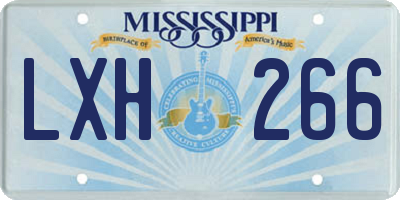 MS license plate LXH266