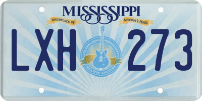MS license plate LXH273