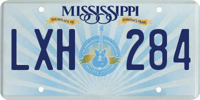 MS license plate LXH284