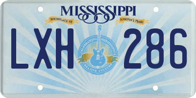 MS license plate LXH286