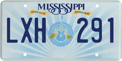 MS license plate LXH291