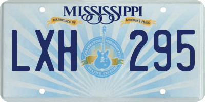 MS license plate LXH295