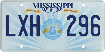 MS license plate LXH296
