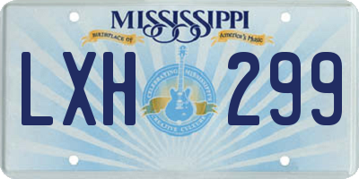 MS license plate LXH299