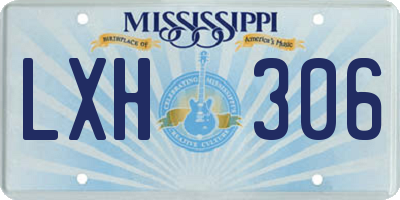MS license plate LXH306