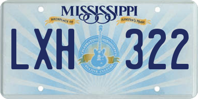 MS license plate LXH322