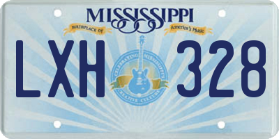 MS license plate LXH328