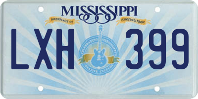 MS license plate LXH399