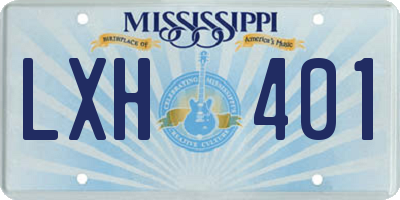 MS license plate LXH401