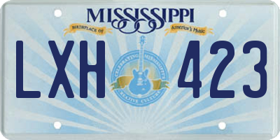 MS license plate LXH423