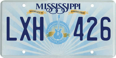 MS license plate LXH426