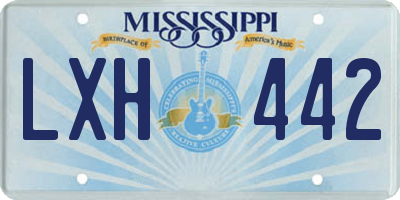 MS license plate LXH442
