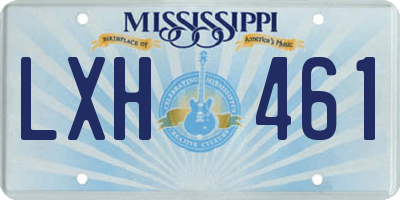 MS license plate LXH461