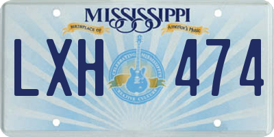MS license plate LXH474
