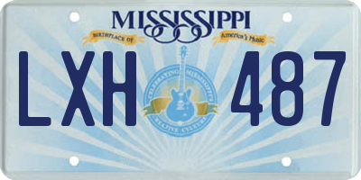 MS license plate LXH487