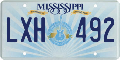 MS license plate LXH492