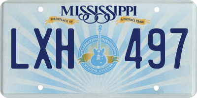 MS license plate LXH497