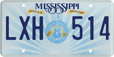 MS license plate LXH514