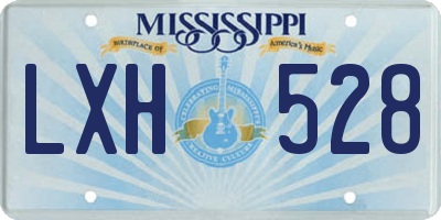 MS license plate LXH528