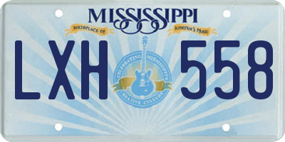 MS license plate LXH558