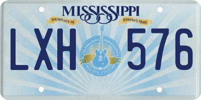 MS license plate LXH576
