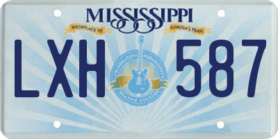 MS license plate LXH587