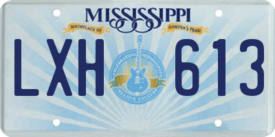 MS license plate LXH613