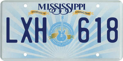 MS license plate LXH618