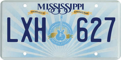 MS license plate LXH627