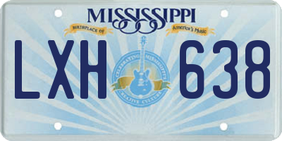 MS license plate LXH638
