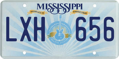 MS license plate LXH656