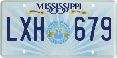 MS license plate LXH679