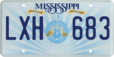 MS license plate LXH683