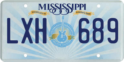 MS license plate LXH689