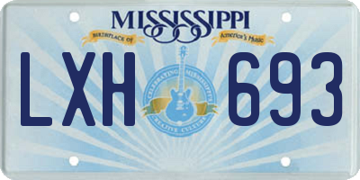 MS license plate LXH693
