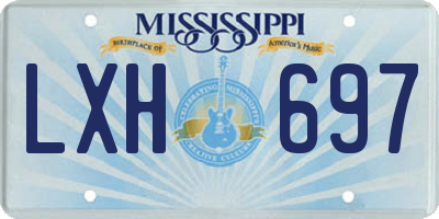 MS license plate LXH697