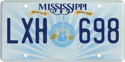 MS license plate LXH698