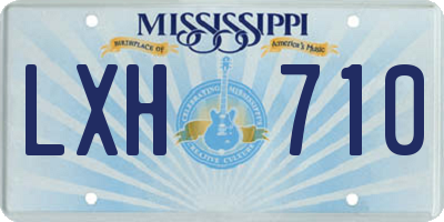 MS license plate LXH710