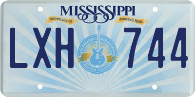 MS license plate LXH744