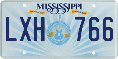 MS license plate LXH766