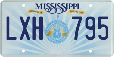 MS license plate LXH795