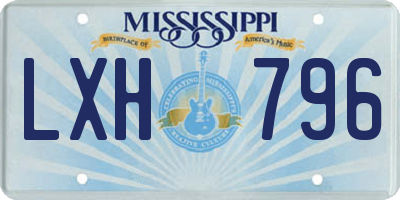 MS license plate LXH796