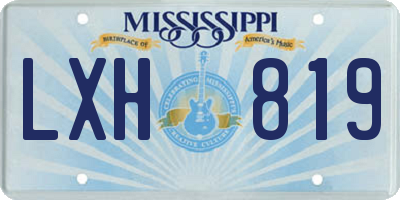 MS license plate LXH819