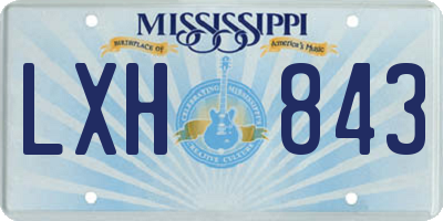 MS license plate LXH843