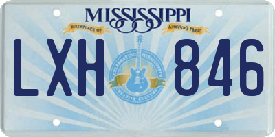 MS license plate LXH846