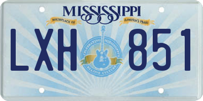 MS license plate LXH851